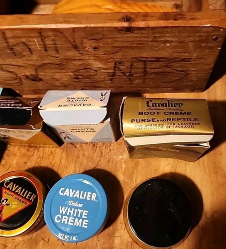 Vintage Rustic Primitive Shoe Shine Box, Brushes, & Vintage Jars Boxes. Rates - Picture 14 of 24