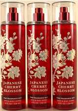 QTY 3 Bath  Body Works JAPANESE CHERRY BLOSSOM Fine Fragrance Mist SHIPS TODAY