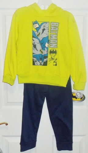 Batman 2-teiliges Kapuzenhose-Set für Jungen Größe 5-6 NEU