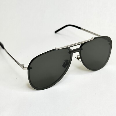 NWT Yves Saint Laurent CLASSIC11-MASK Black Aviator 99mm Sunglasses Amazon.com: SAINT LAURENT SL CLASSIC 11 M Pilot Shape  main image 3