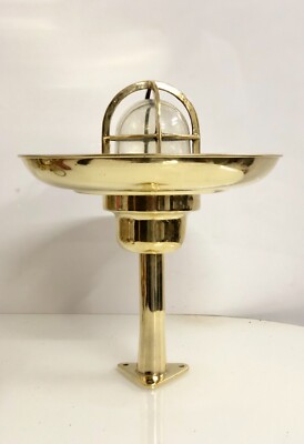 Vintage WISKA Messing Maritim Schott Leuchte Industrie Marine Wand Decken Lampe