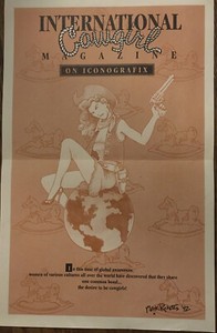 International Cowgirl Magazine Vtg Promo Poster Mark Ricketts Iconografix Comic