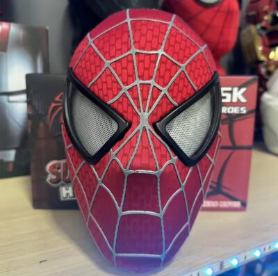 Spiderman Maske Elektronisches Kostüm Leuchtend Marvel Party Kinder Erwachsene