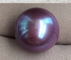 Huge 16mm natural South sea genuine round purple lavender loose pearl undrilled