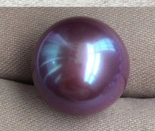 Huge 16mm natural South sea genuine round purple lavender loose pearl undrilled