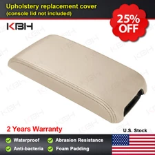 Fits 2012-2017 Toyota Camry Leather Center Console Lid Armrest Cover Ivory Tan