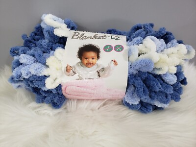 Bernat Alize Blanket-EZ 6.4 oz. polyester yarn, Denim Blues NEW