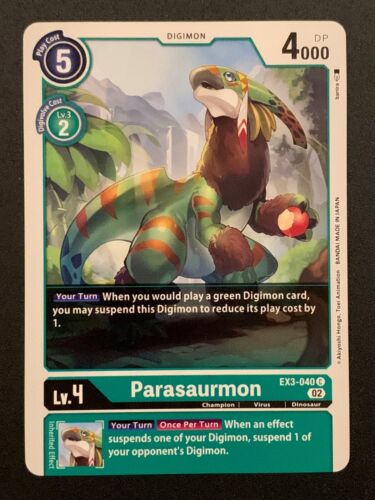 Parasaurmon | EX3-040 C | Green | Draconic Roar | Digimon TCG - Picture 1 of 3