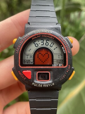 1989's SEIKO S240-400C SPORTS PULSE 腕時計 1980s Seiko Pulse Meter Quartz Watch - Ref. S240 400C | eBay