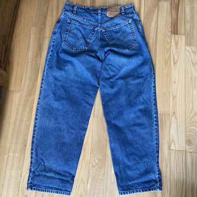 パンツ SoloSemoreDeadstockVintageBaggy 38 90s Levis 570 Vintage Baggy Fit Men's 36 X 32 - Blue Cotton