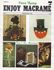 Enjoy Macrame March/April 1978 Vol. 2 No. 2 Newsletter Magazine Shamrock Pattern