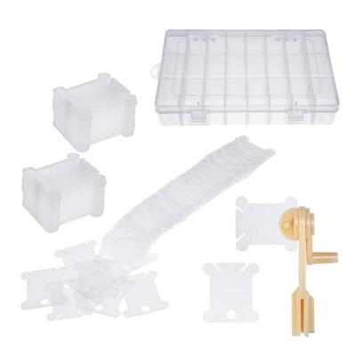 100 Stück Faden Zahnseide Spulen Wickler Band Garn Rolle Organizer Aufbewahrungsbox