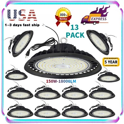 13Pack 150W UFO Led High Bay Light Industrial Commercial Factory Warehouse Light