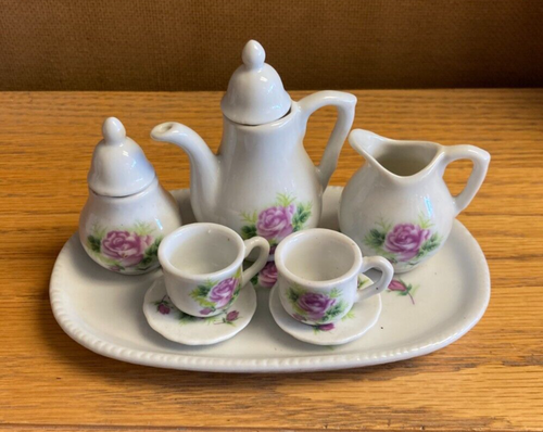 8 Piece Porcelain Mini Tea Set 