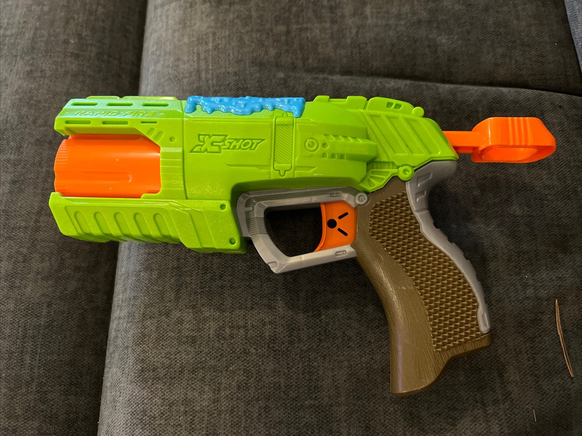 Nerf Gun X shot Rapid fire Toy Green Pistol RARE | eBay