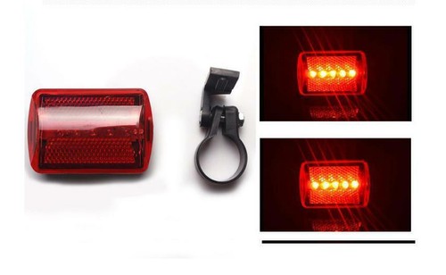 5 LED Bike Bicycle Cycling Safety Warning Tail Rear Lamp Flashing Back Light - Picture 3 of 4