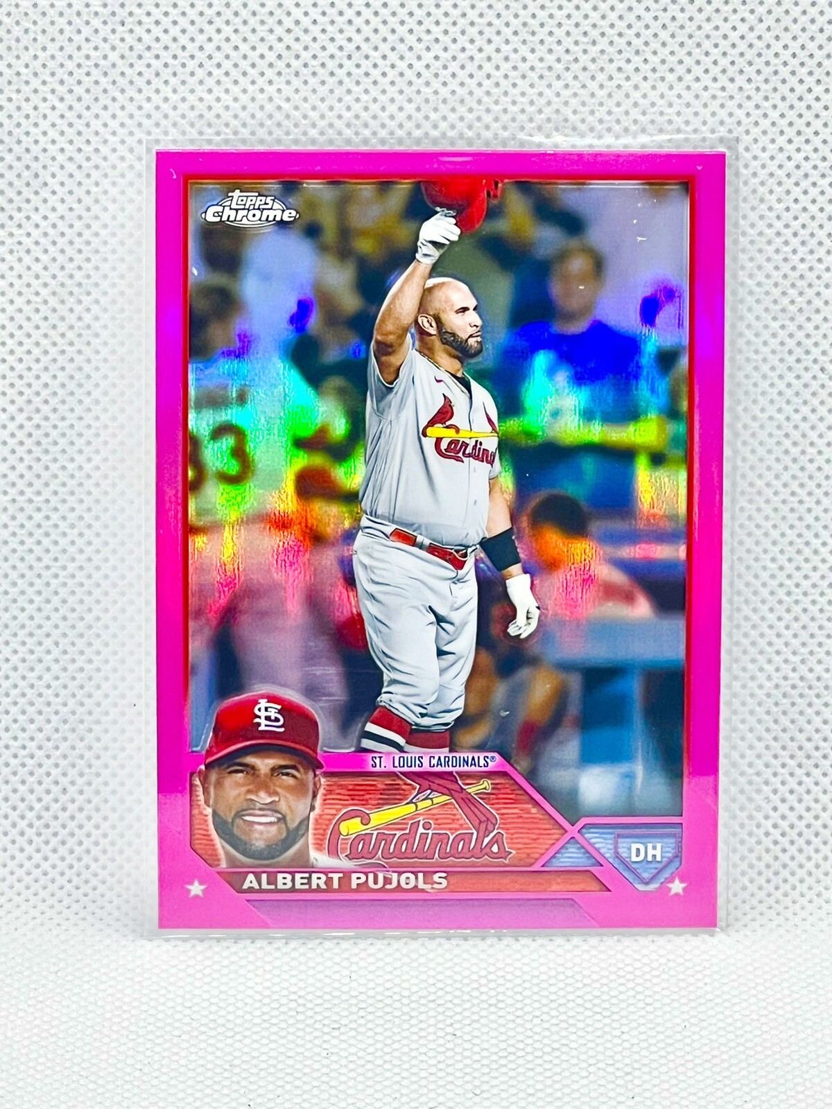 💎2023 Topps Chrome Albert Pujols Pink Refractor #143💎