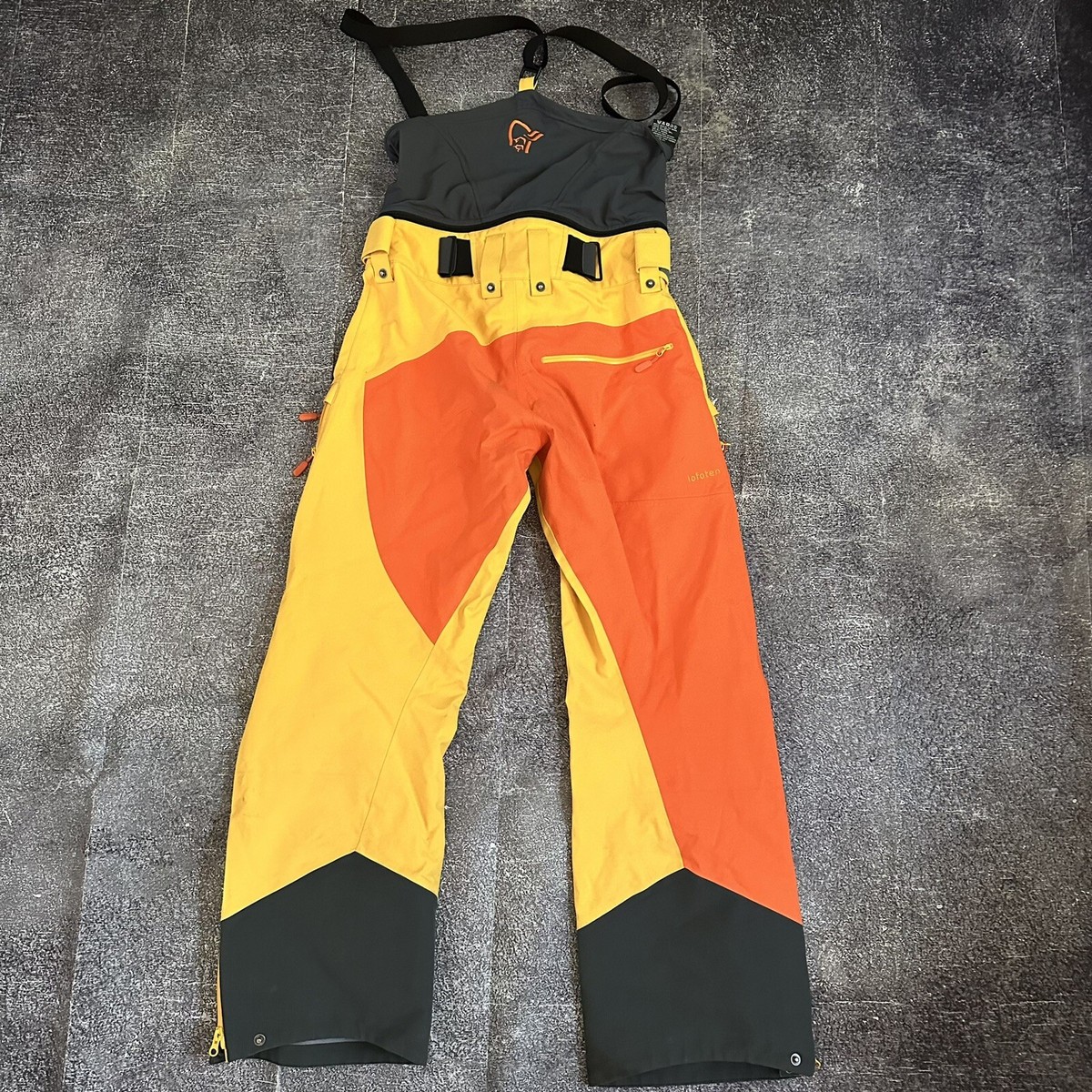 Men's Norrona Lofoten Gore Tex Pro Suspender Bib Yellow