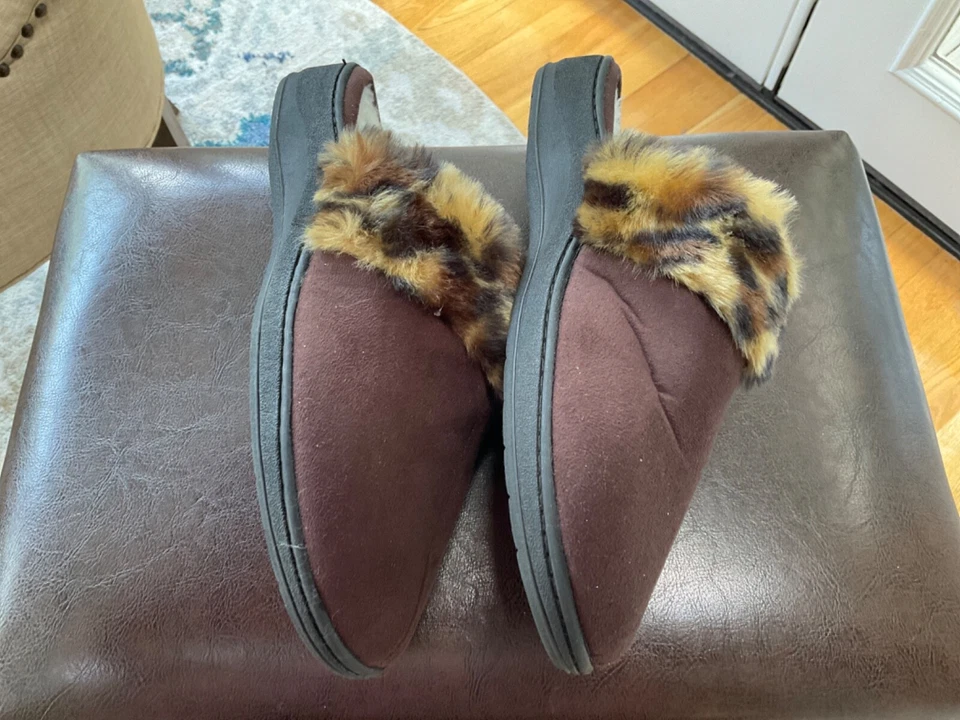 Zapatillas Mujer Dearfoam Talla Grande (9/10) Marrón con Estampado Animal Foto 3 de 4