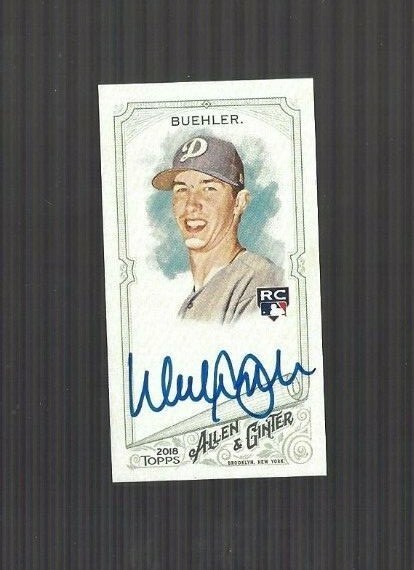 Walker Buehler 2018 Topps Allen and Ginter Auto Mini Rookie #MA-WB Dodgers