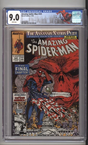 Amazing Spider-Man 325 CGC 9.0 McFarlane Cover Silver Sable & Red Skull App 1989