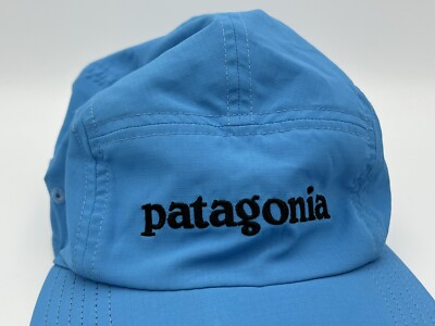 Patagonia Long Bill Brim Cap Blue Fishing Sun Hat Blue Sz Small