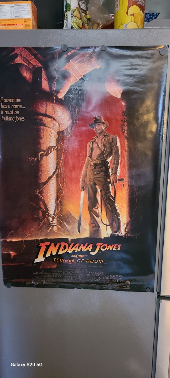 Indiana Jones and The Temple of Doom 1984•New•ORIGINAL Movie Poster 27x41