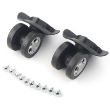 1 set W045 Replacement Luggage Spinner 360°universal Wheel Black