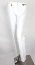 525 Versace Women's White Donna Formal Pants w/medusa Logo on Zip 46 G34598
