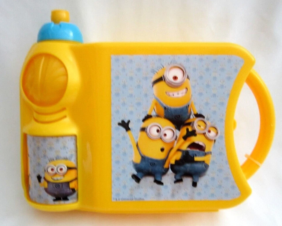Lonchera combinada de botellas de plástico para sándwiches y bebidas Minion Despicable Me - ¡Nueva! Foto 3 de 4
