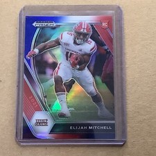 2021 Panini Prizm Draft Picks Red White Blue Prizm Elijah Mitchell RC #156 A-46