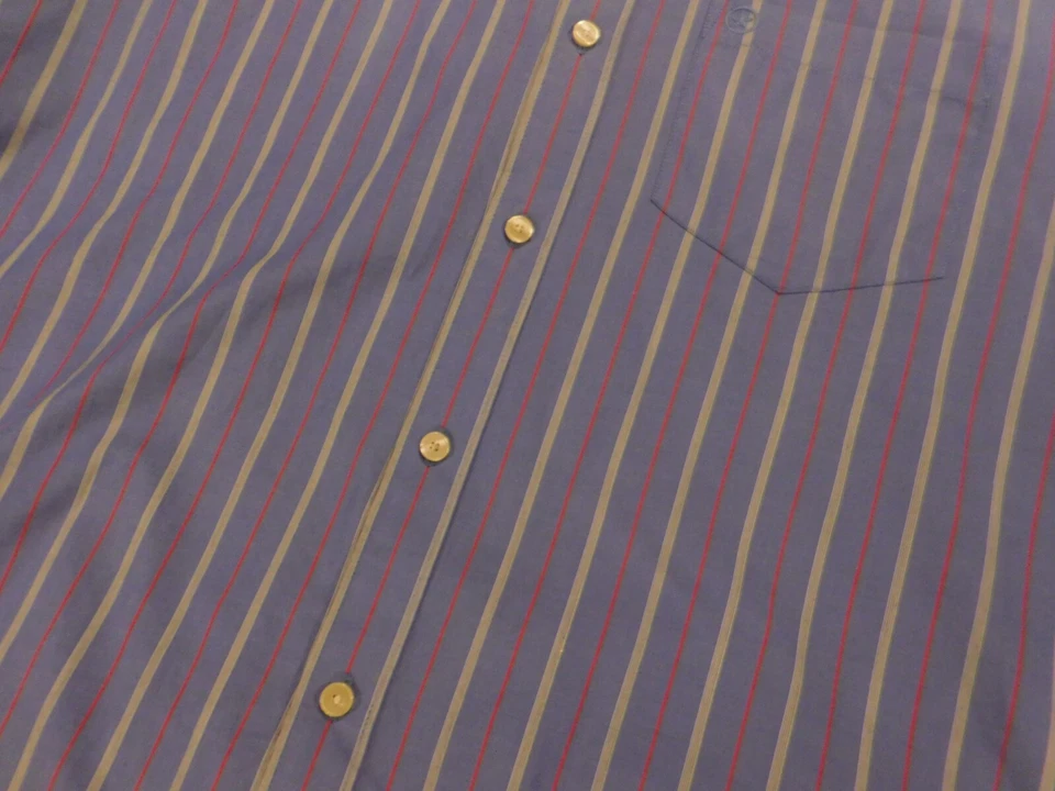 Converse Mens Shirt Large Blue striped button up classic fit - Image 4 of 4