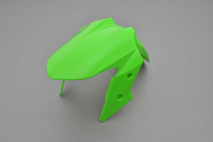 Garde boue avant vert protégeant votre moto Kawasaki Z300 ER300 2015-2017