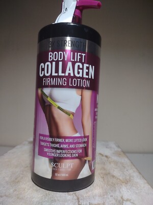 32 Oz SCULPT ~3X STRENGTH BODY LIFT COLLAGEN FIRMING LOTION Skin Tighten Smooth