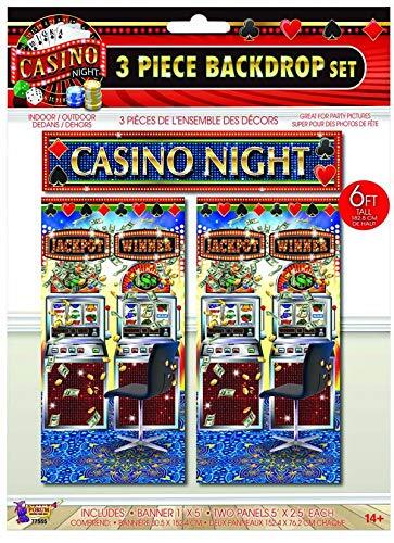 Casino Night Decor Las Vegas Prom Theme Party Wall Decoration Backdrop Set - Picture 1 of 1