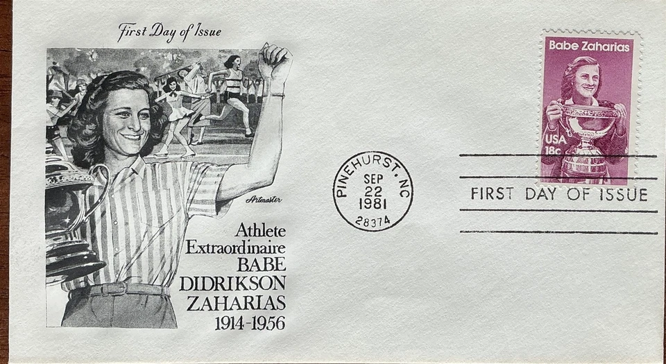 Artmaster 1932 Woman Athlete Golf Babe Didrikson Zaharias Pinehurst NC - Image 1 of 1
