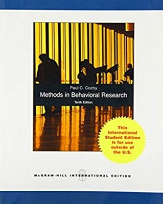 Methoden der Verhaltensforschung Taschenbuch Paul C. Cozby