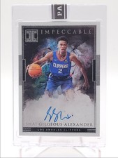 SHAI GILGEOUS-ALEXANDER 2018-19 IMPECCABLE ROOKIE AUTOGRAPH RC AUTO 1/1 Q5966
