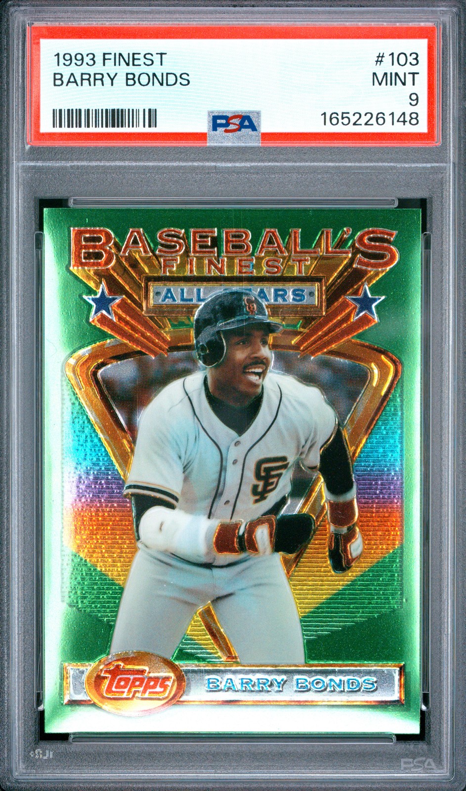 1993 FINEST #103 BARRY BONDS PSA 9