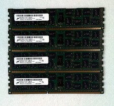 Lot of 4 Micron 8GB 32GB DDR3 1600MHz PC3-12800R ECC Registered Server RAM