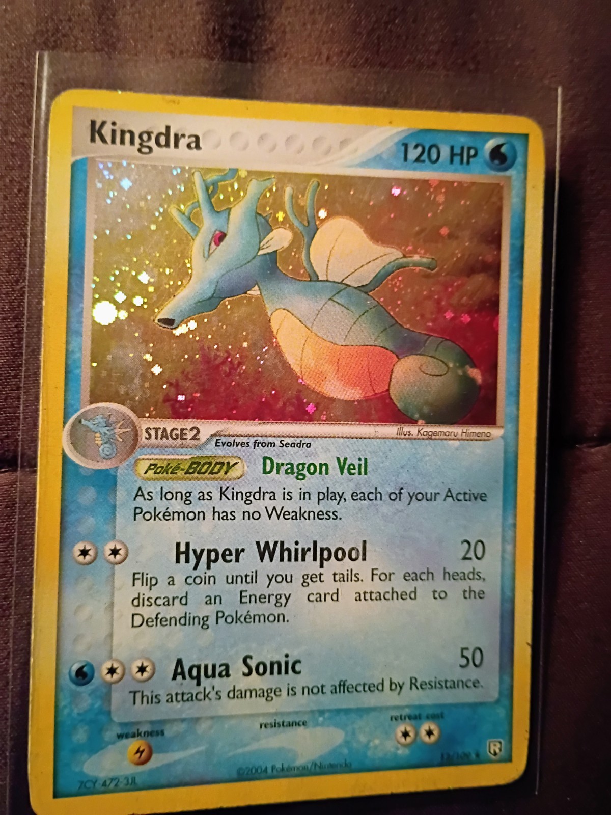 Pokemon Kingdra Reverse Holo TCG Card 12/109