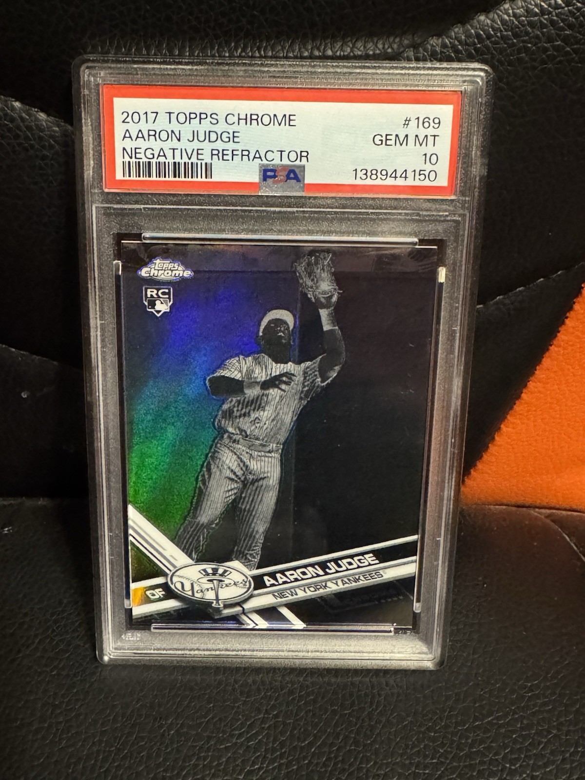 2017 Topps Chrome Aaron Judge Negative Refractor #169 Rookie PSA 10 Yankees