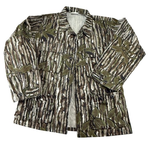 Vintage Military Battle Fatigue Coat Tiger Stripe Camo Jacket Green Size Small