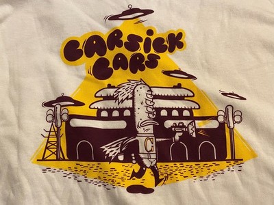 Carsick Cars NEW US tour T-Shirt sonic youth flying nun spacemen 3 birdstriking