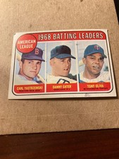 1969 Topps baseball #1 Batting Leaders Carl Yastremski  Danny Cater Tony Oliva