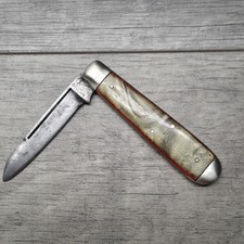 Antique Electric Cutlery Co Walden NY Pearl Celluloid Jack Knife Strong Snap VTG