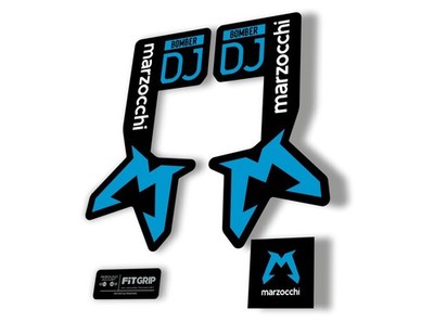 Marzocchi Bomber DJ 2025 Fork Suspension Sticker Decal Kit Adhesive Blue
