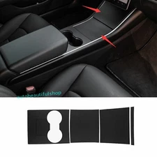 For Tesla Model 3 17-2020 Matte Black Center Console Water Cup Holder Panel