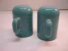 Green Turquoise Fiesta Ware Homer Laughlin Stove/Range Top Large Salt & Pepper