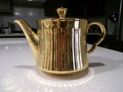 ROYAL WORCESTER LUSTRE GOLD TEAPOT